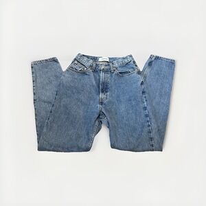 VTG GAP Blue Jeans Women's Reverse Fit Mom Size 8 Reg 100% Cotton USA Fabric